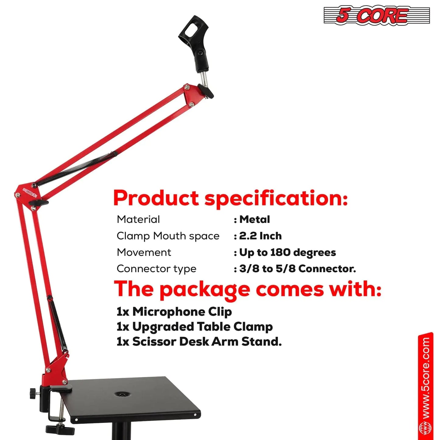 5Core Microphone Boom Arm