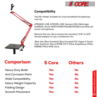 5Core Microphone Boom Arm