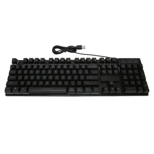 Gaming Keyboard Wired 104 Keys Ergonomic Backlight USB Keyboard