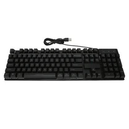 Gaming Keyboard Wired 104 Keys Ergonomic Backlight USB Keyboard